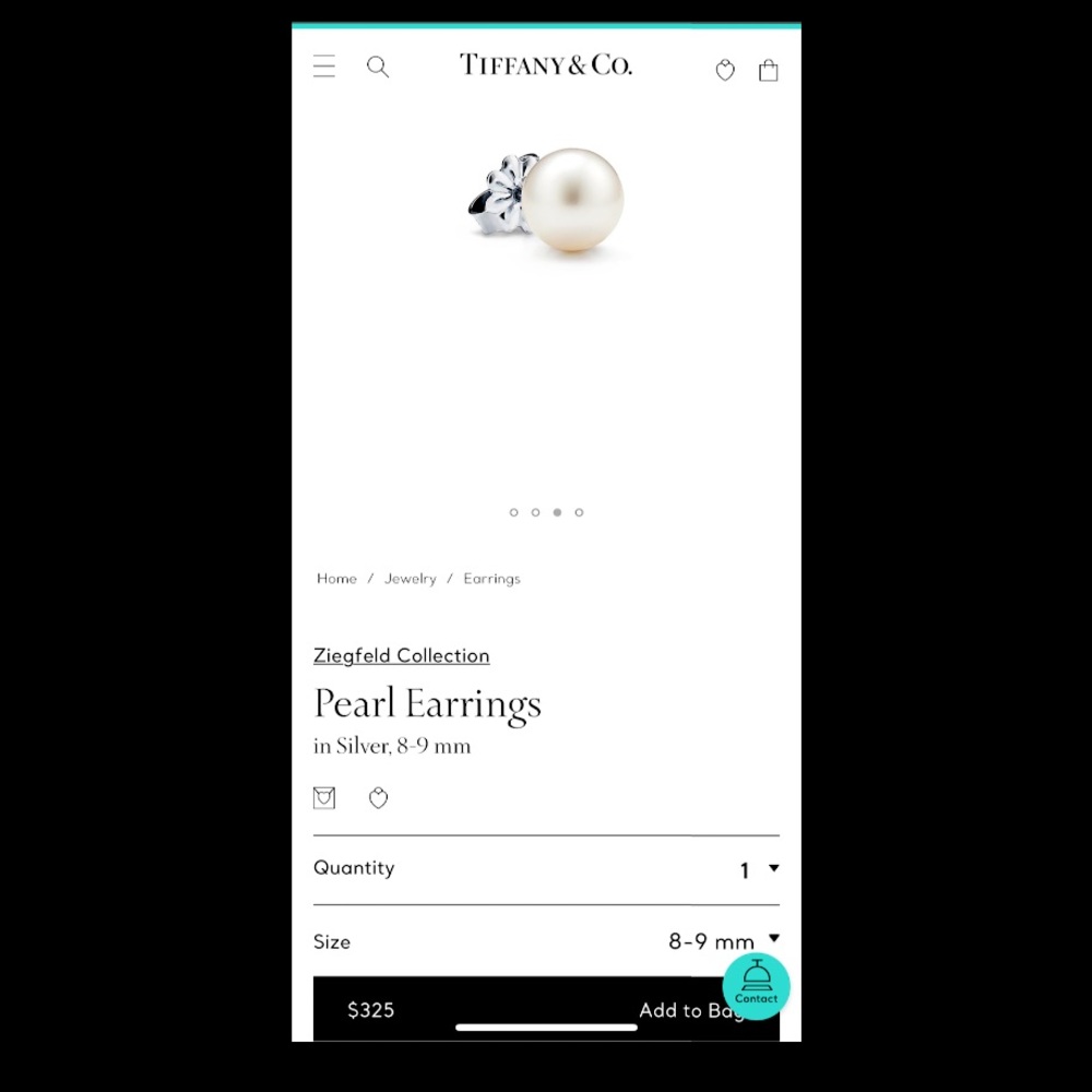 Tiffany Pearl Earrings